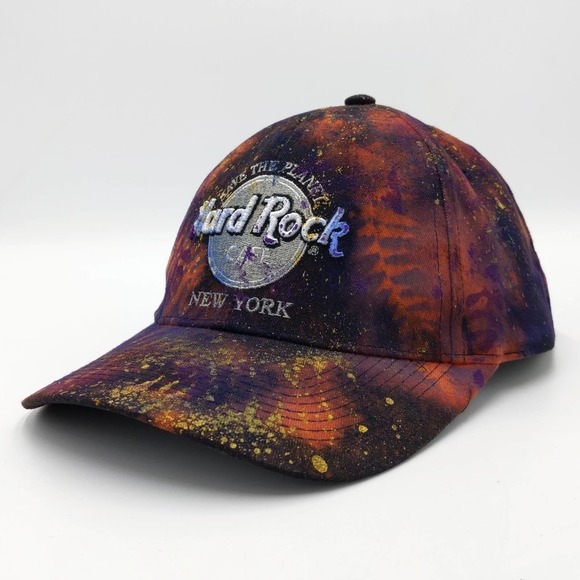 Hard Rock Cafe New York Custom Painted Tie Dye Reworked Trucker Hat Cap Graffiti